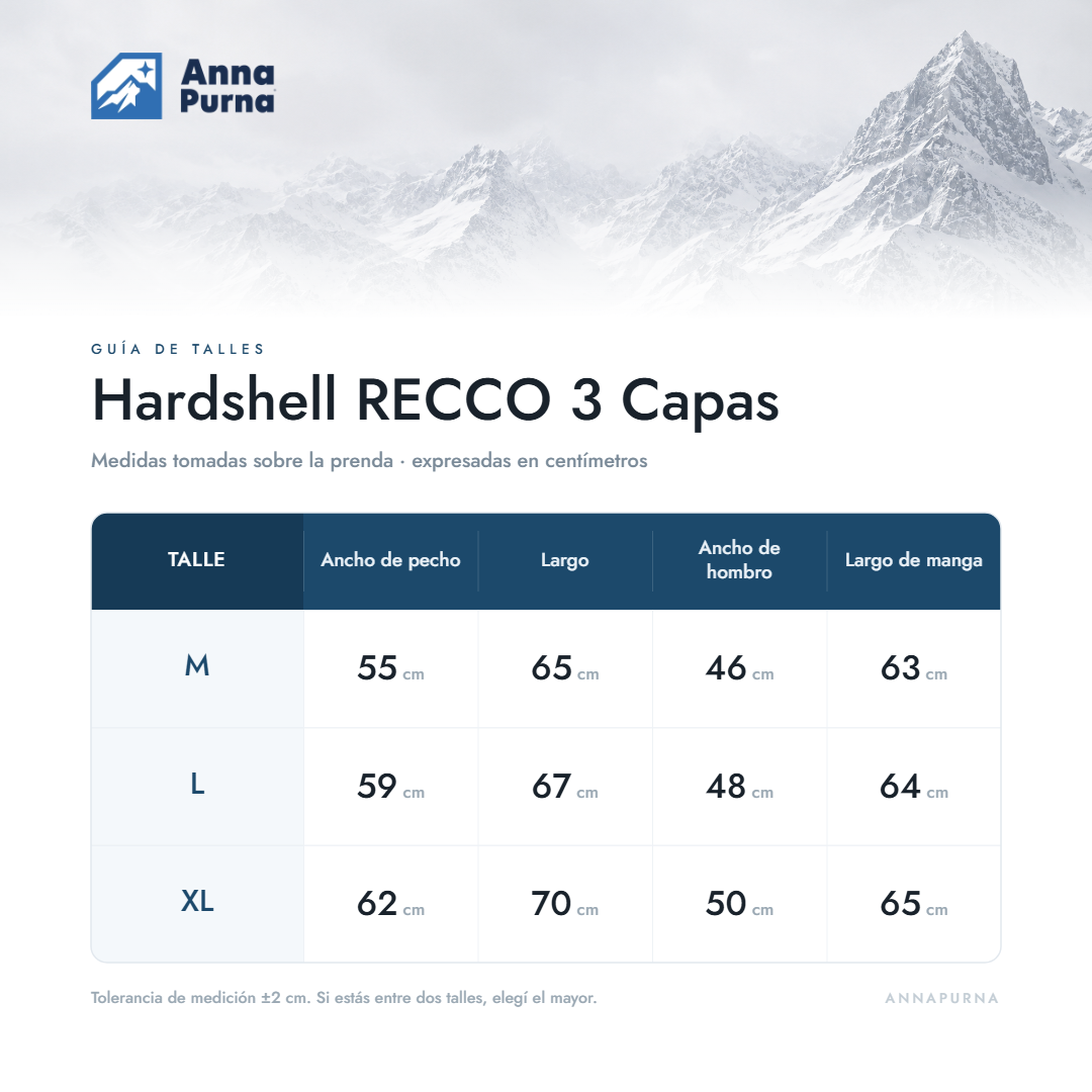 Campera Hardshell 3 Capas + Sistema RECCO® de Rescate