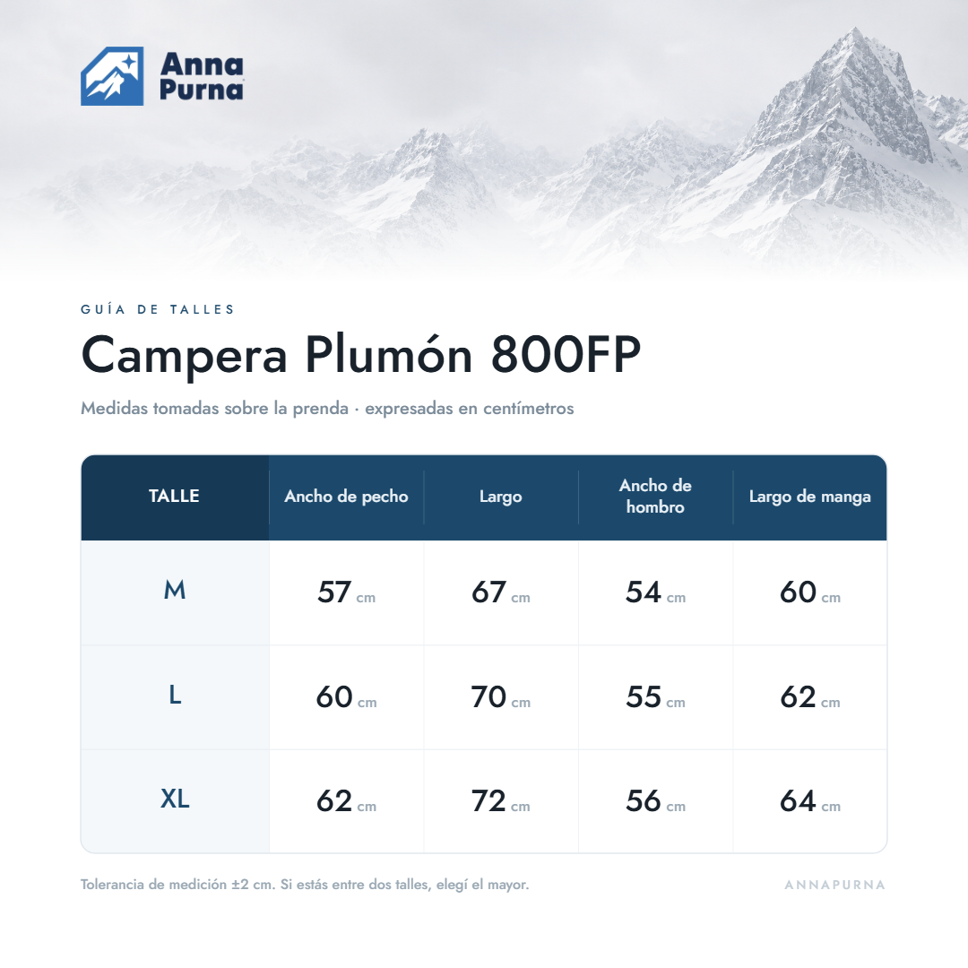 Campera Plumón de Ganso 800 FP - 95% Down