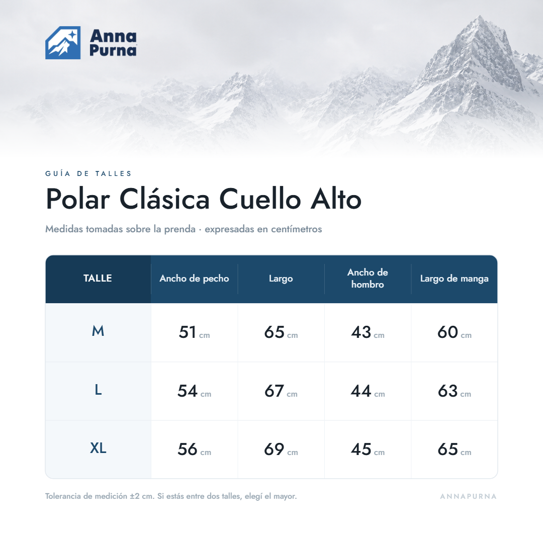 Campera Polar Clásica 265g - Con Cuello Alto